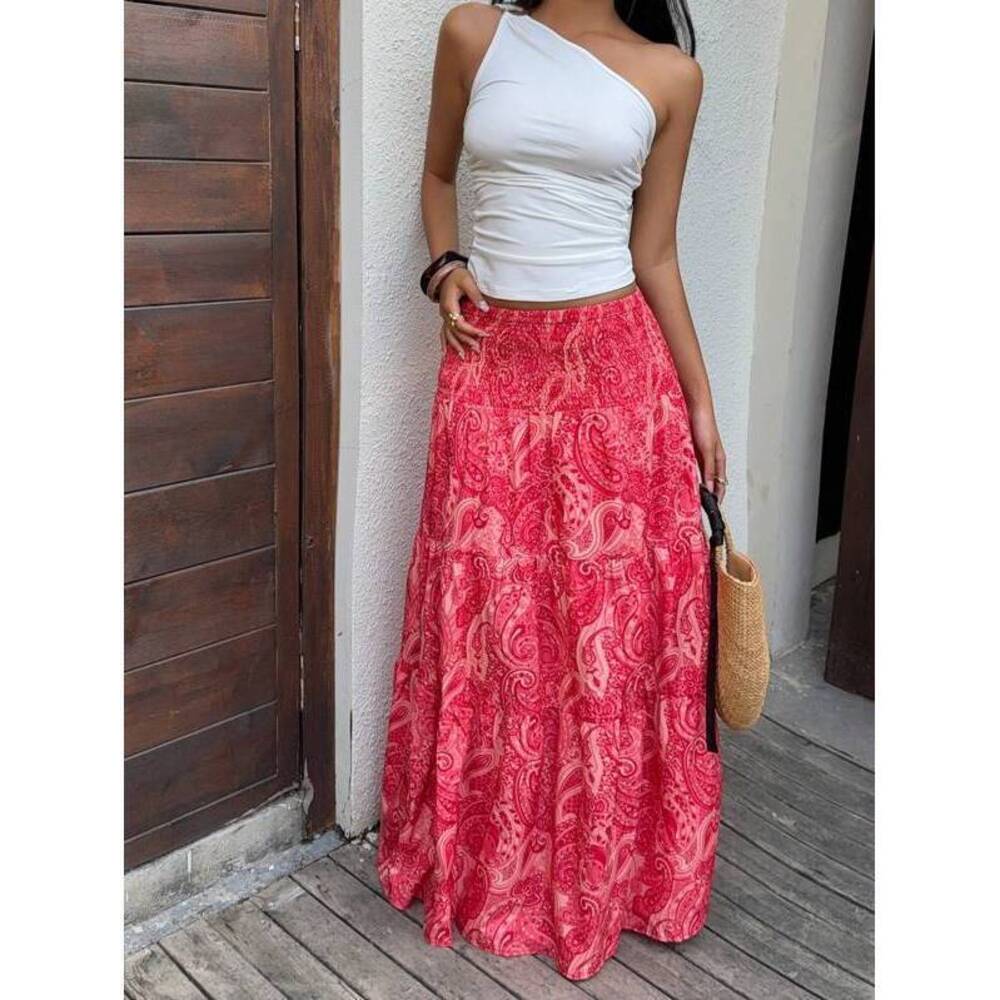 Sunnyshic Bohemian Print Skirt, Daily Wear - Picture 3 of 8